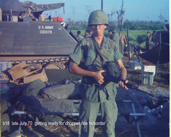 b18 Late July 1970 Getting ready to ride choppers to the boarder